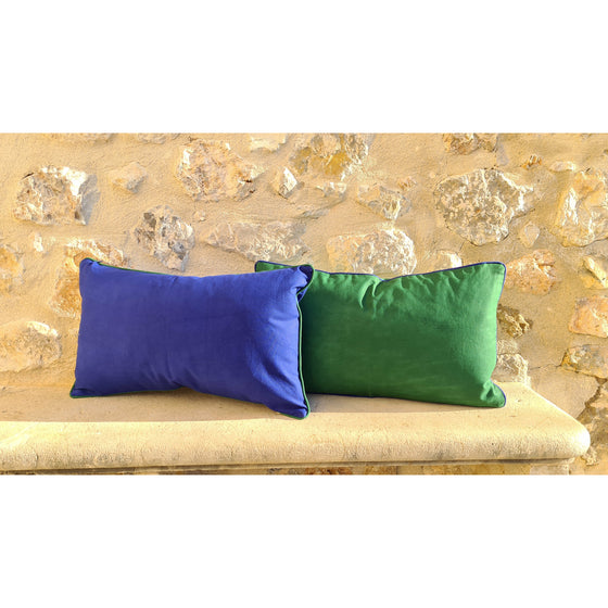 Long Plain Mates Green 35x60cm Cushion