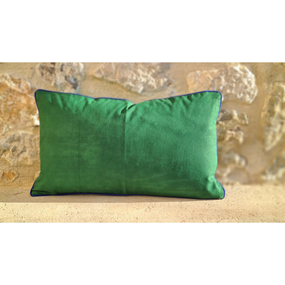 Long Plain Mates Green 35x60cm Cushion