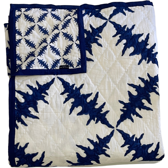 Aster Thistle Reversible King Quilt