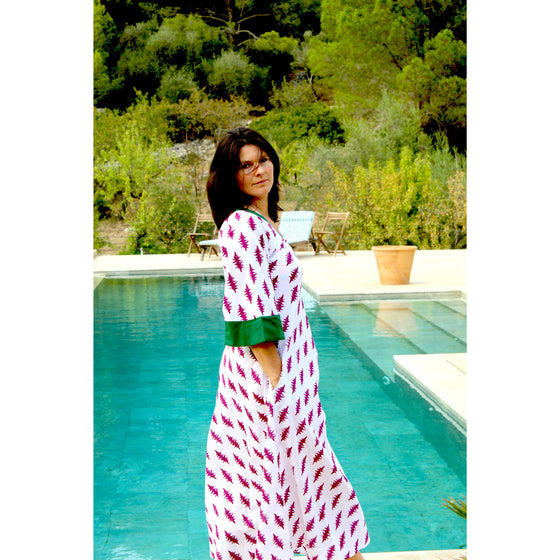 Santanyi Kaftan - Fuschia
