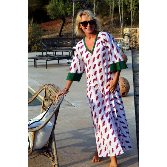 Santanyi Kaftan - Fuschia